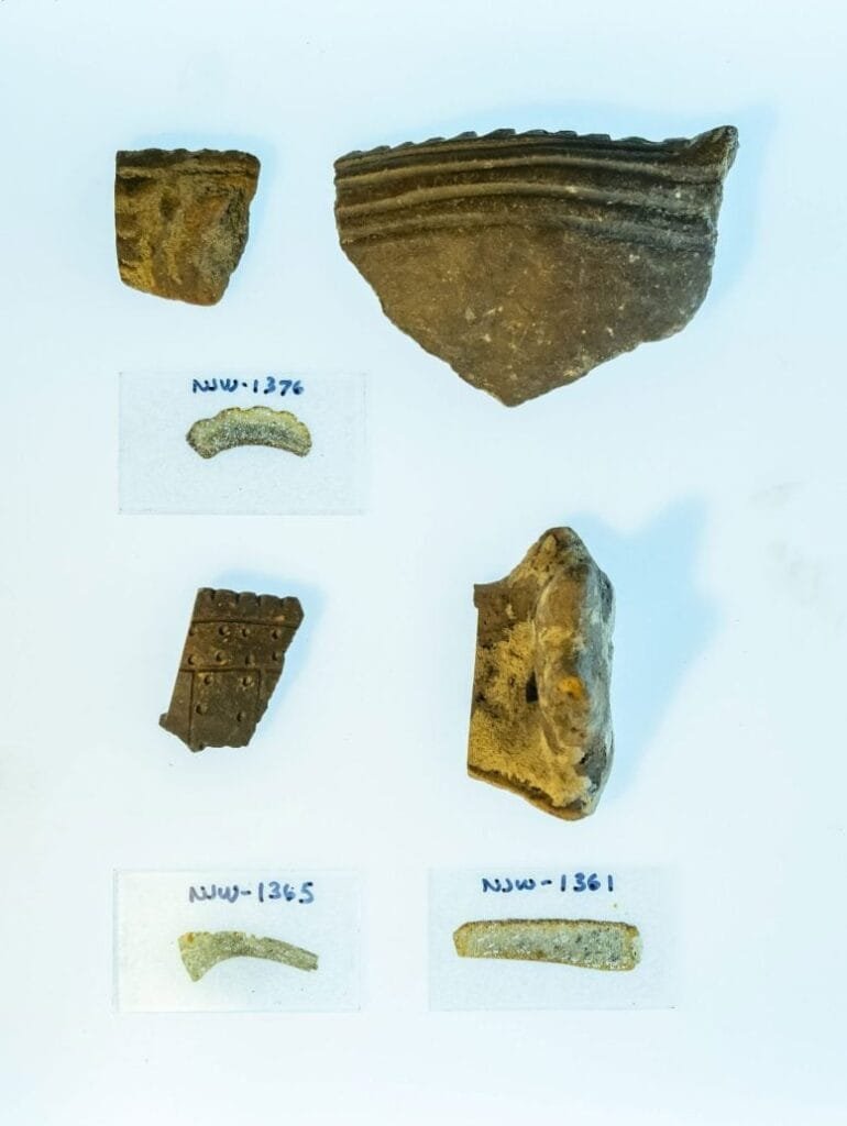 Pottery Fragments Selected for Material Analysis