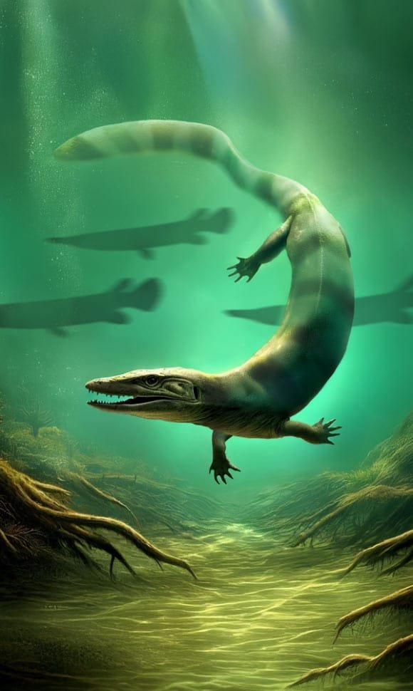 An artist’s impression of Garamaudo bauciensis. Image credit: Bardet et al., doi: 10.24072/pcjournal.804.