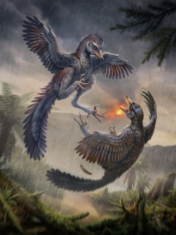 Life reconstruction of Yuezhuornis yangyuanensis. Image credit: Chung-Tat Cheung.
