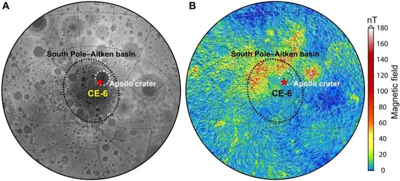 Map of lunar magnetic anomalies. Credit - Li Long